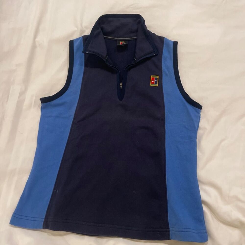 Vintage Nike Court sleeveless quarter-zip...